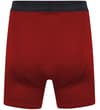 Thumbnail Red boxer briefs with black waistband, back view.